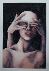 Watercolour and biro